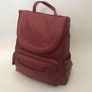 Purse Backpack Crossbody 3 in 1 bag Red